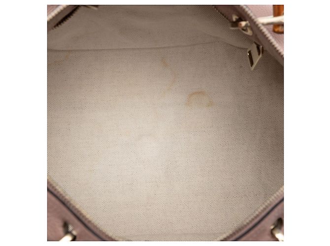 Bolso Boston Gucci Brown Medium Calfskin Bamboo Shopper Castaño Carne - vista 4