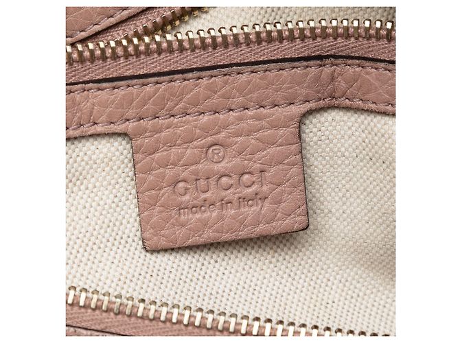 Bolso Boston Gucci Brown Medium Calfskin Bamboo Shopper Castaño Carne - vista 5