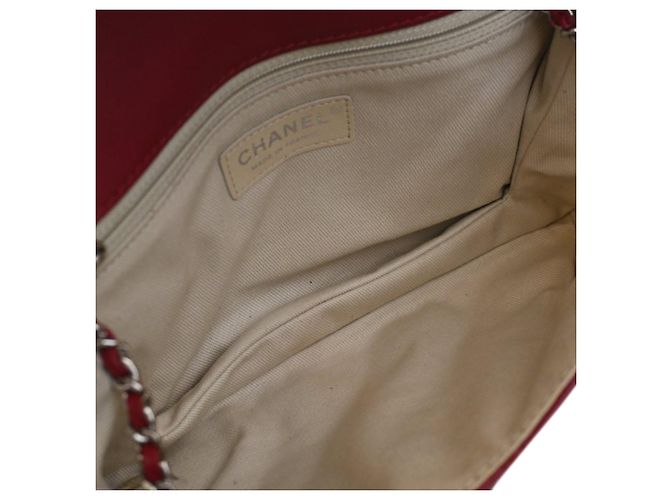 Chanel Red CC Quilted Calfskin Double Stitch Hamptons Flap Rosso - vista 6