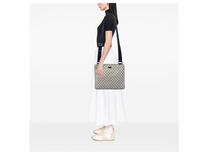 Gucci Beige GG Supreme Crossbody - vista 6