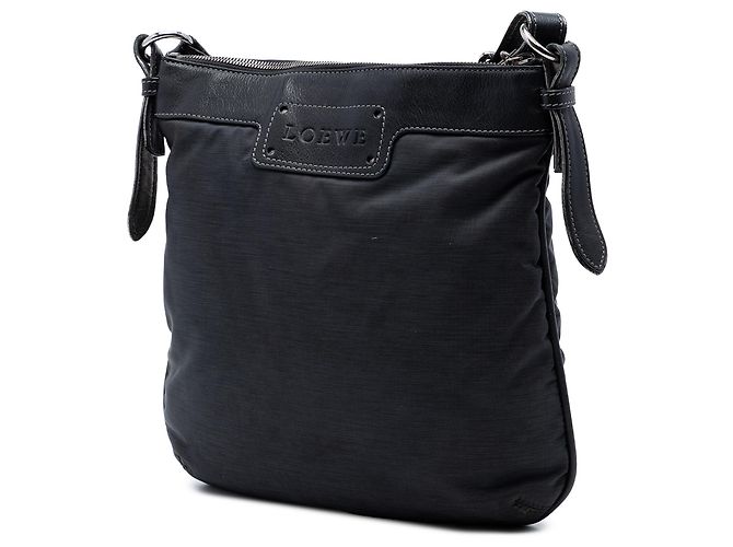 LOEWE Borsa a tracolla Anagram in nylon nero - vista 2