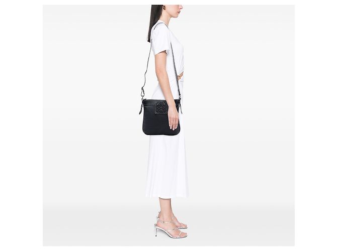 LOEWE Borsa a tracolla Anagram in nylon nero - vista 6
