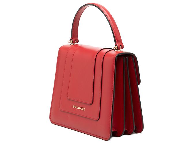 Bulgari Borsa a mano Serpenti Forever in pelle di vitello rossa piccola Bvlgari Rosso - vista 2