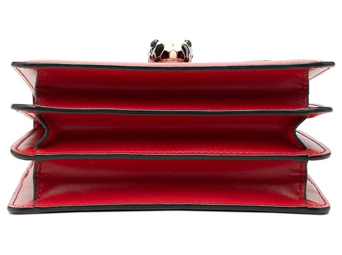 Bulgari Borsa a mano Serpenti Forever in pelle di vitello rossa piccola Bvlgari Rosso - vista 3