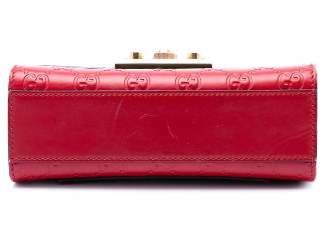 Padlock Gucci Rosso Piccola borsa a tracolla Guccissima con lucchetto - vista 3