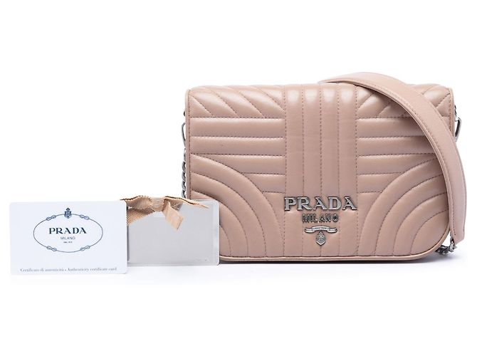 Prada Marrone Mini Soft Calf Impunture Diagramme Crossbody Carne - vista 6