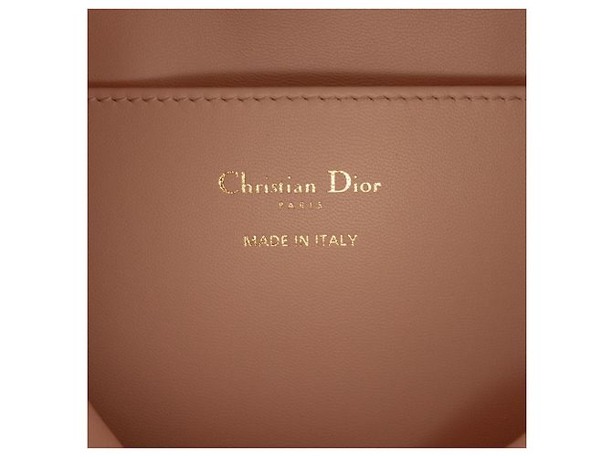 Borsa a secchiello Macrocannage Caro in agnello marrone Small di Dior Carne - vista 5