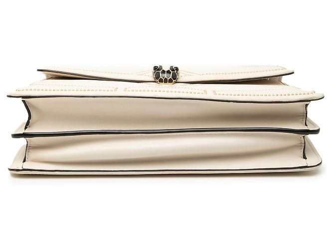 Bulgari Bvlgari Beige Studded Leather Diamond Blast Serpenti Forever Crossbody - vista 3