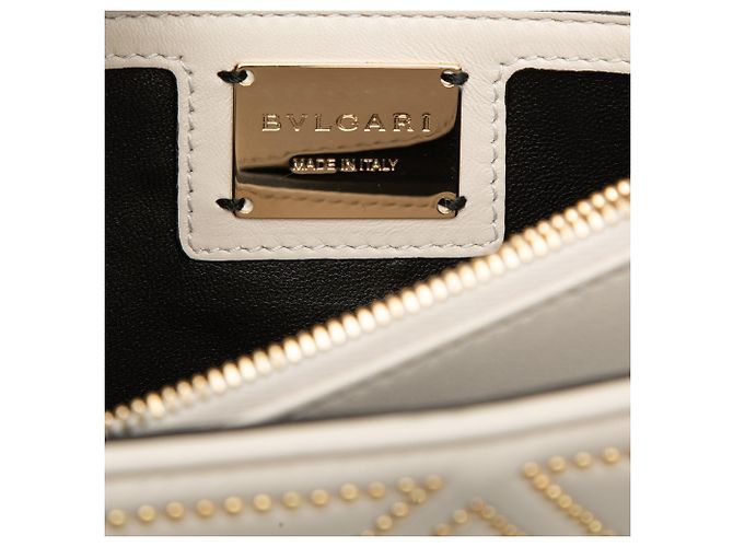 Bulgari Bvlgari Beige Studded Leather Diamond Blast Serpenti Forever Crossbody - vista 5