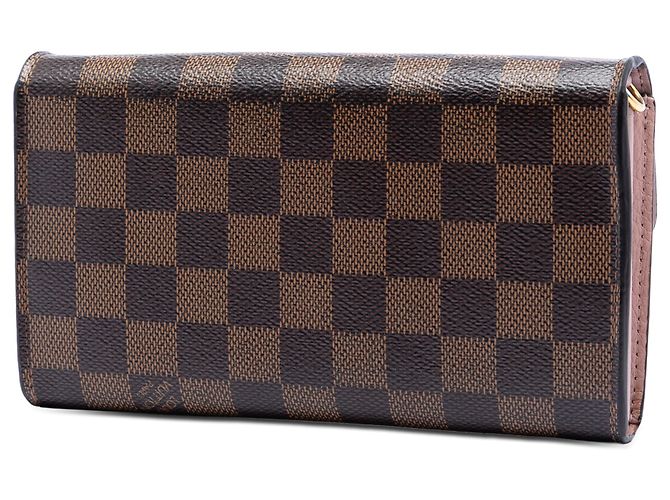 Louis Vuitton Portafoglio con Catena Croisette Damier Ebene marrone - vista 2