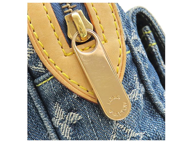 Pochettes Louis Vuitton Blue Monogram Denim Bleu - vue 8