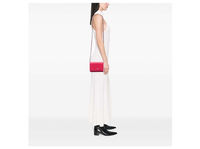 Wallet On Chain Portafoglio con Catena Chanel Pink Caviar Bicolor CC Rosa - vista 6