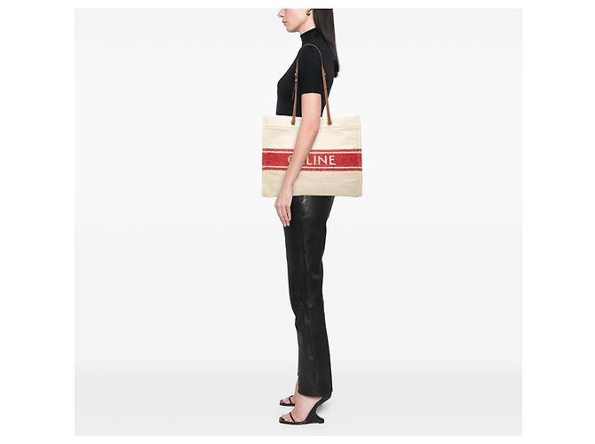 Céline Celine Plein Soleil Canvas Square Cabas Tote in Beige - Ansicht 7