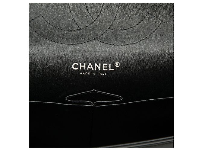 Chanel Black Jumbo Classic Patent Double Flap Nero - vista 5