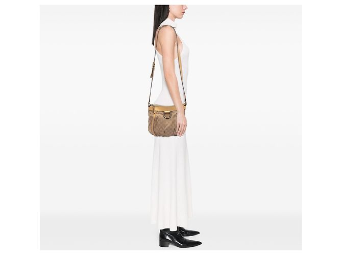 Gucci Beige GG Canvas Abbey D Ring Crossbody - Ansicht 6