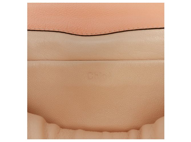 Chloé Elsie Crossbody in pelle arancione, piccola Pesca - vista 5