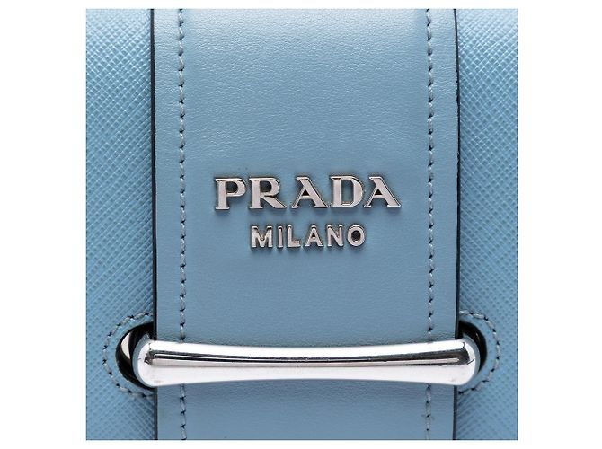 Prada Blu Mini Saffiano Sidonie Crossbody - vista 5