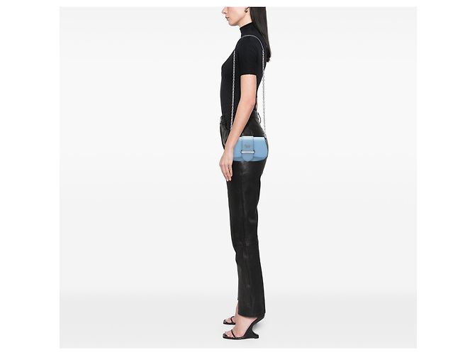 Prada Blu Mini Saffiano Sidonie Crossbody - vista 6