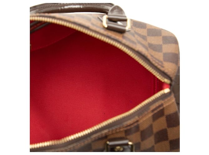 Louis Vuitton Marrone Damier Ebene Speedy 25 - vista 4