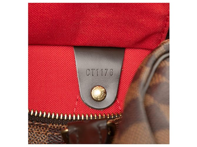 Louis Vuitton Marrone Damier Ebene Speedy 25 - vista 6