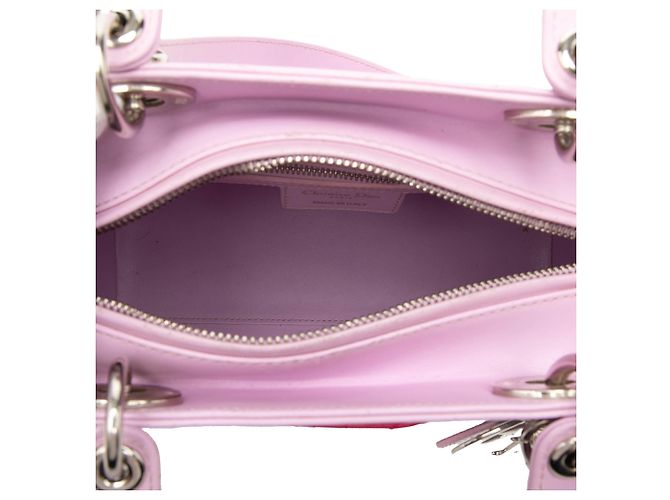 Lady Dior in pelle di vitello rosa, misura Medium - vista 4