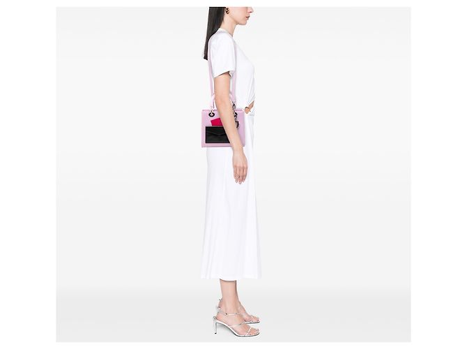 Lady Dior in pelle di vitello rosa, misura Medium - vista 7