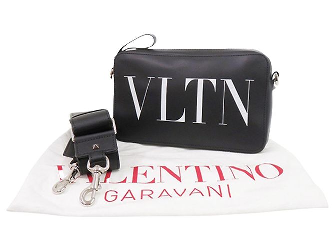 Borsa a tracolla VLTN in pelle nera Valentino Nero - vista 11