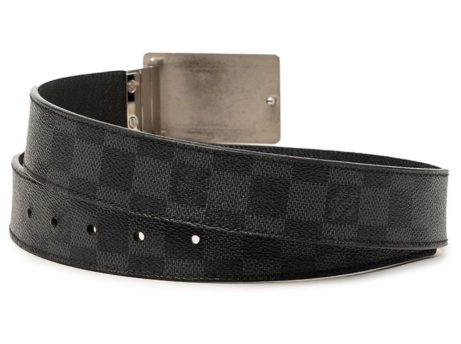 Cinturón reversible Louis Vuitton Inventeur en Damier Graphite negro - vista 3