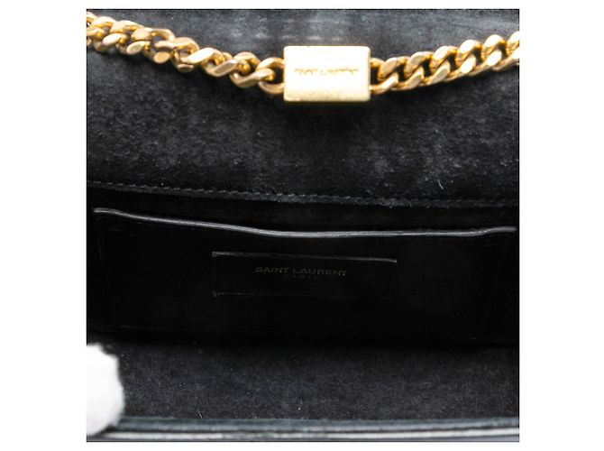 Borsa a tracolla Kate Tassel Small Black Patent Monogram Saint Laurent Nero - vista 4