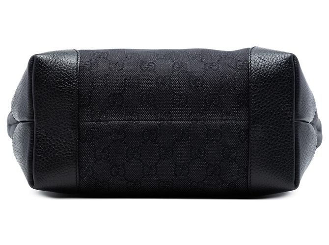 Gucci Black GG Denim Charm Tote Schwarz - Ansicht 3