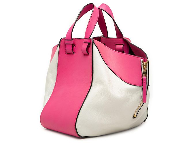 Borsa Hammock LOEWE Pink Small Bicolor in pelle di vitello Rosa - vista 2