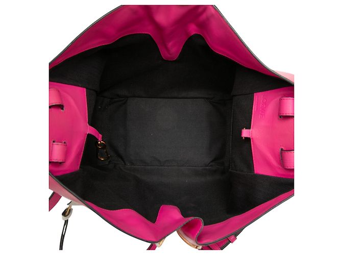 Borsa Hammock LOEWE Pink Small Bicolor in pelle di vitello Rosa - vista 4