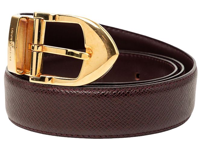 Louis Vuitton Taiga Gürtel Rot Classique Bordeaux - Ansicht 2