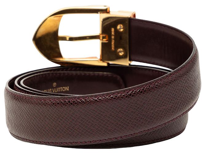 Louis Vuitton Taiga Gürtel Rot Classique Bordeaux - Ansicht 3