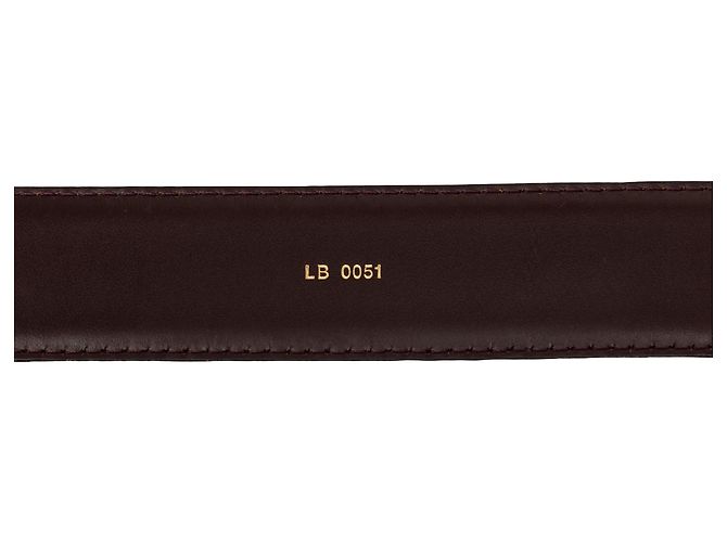 Louis Vuitton Taiga Gürtel Rot Classique Bordeaux - Ansicht 5