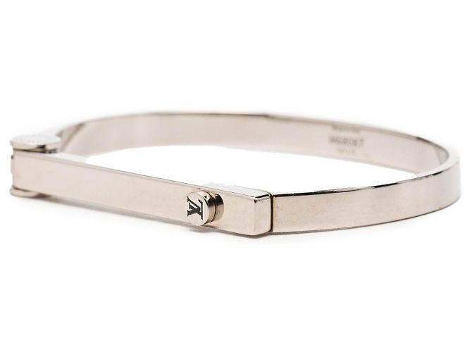 Bracciale Louis Vuitton in ottone argentato con chiusura a cerniera Argento - vista 2