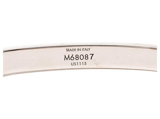 Bracciale Louis Vuitton in ottone argentato con chiusura a cerniera Argento - vista 4