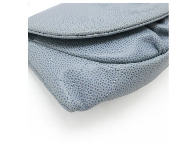 Borsa a tracolla con catena portafoglio Chanel Half Moon Coco Mark Blu chiaro - vista 4