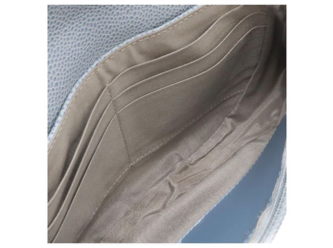 Borsa a tracolla con catena portafoglio Chanel Half Moon Coco Mark Blu chiaro - vista 6