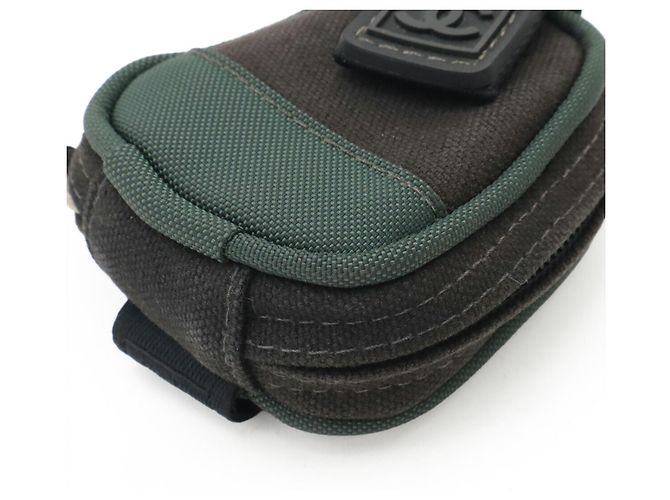 Pochette Chanel Sport Line Coco Mark Arm Nero Verde - vista 4