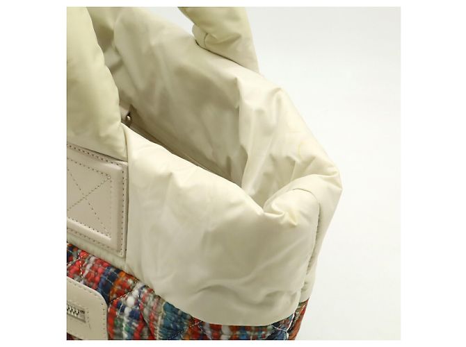 Borsa Tote Chanel Coco Cocoon Small Bianco Multicolore Arancione - vista 8