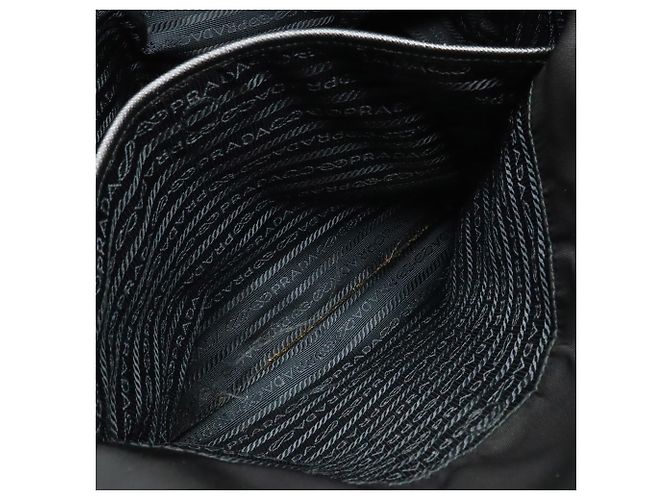 Borsa Tote Prada Velour Belt Motif Nero Rosa - vista 7