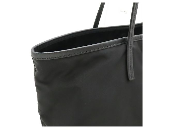 Borsa Tote Prada Velour Belt Motif Nero Rosa - vista 8