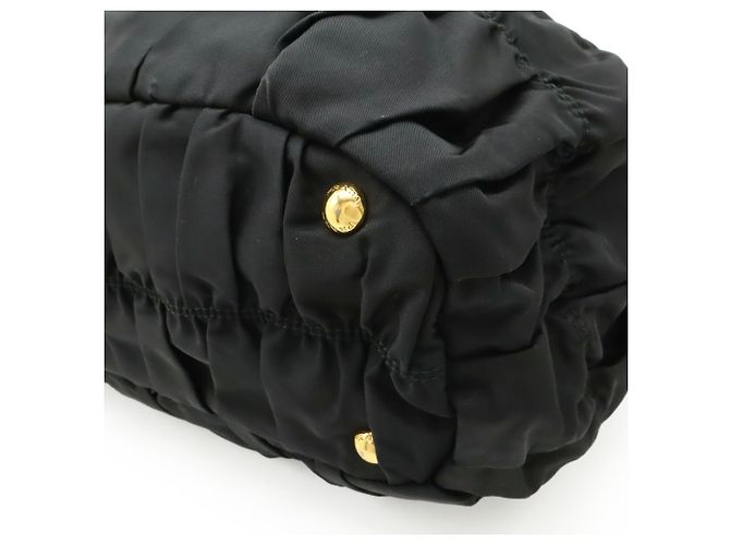 Borsa Tote Prada Tessuto Gathered Nero - vista 4
