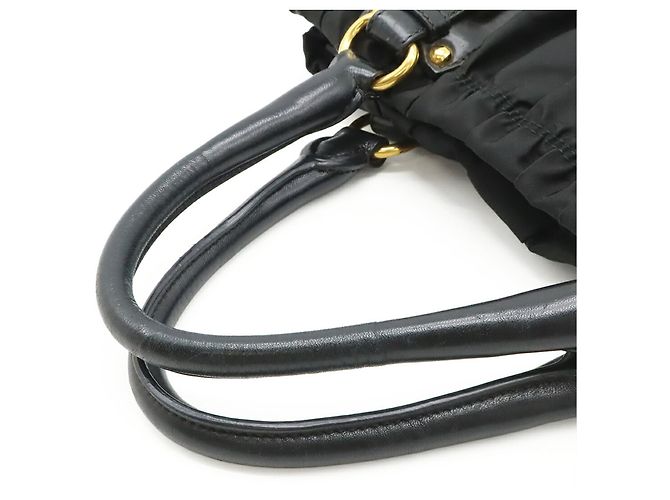 Borsa Tote Prada Tessuto Gathered Nero - vista 5