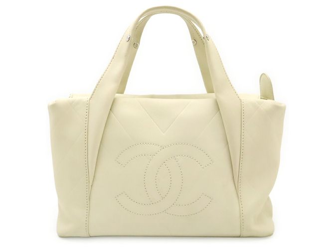 Borsa Chanel V-Stitch Coco Mark Crudo - vista 2