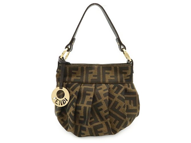 Fendi Handtasche Zucca Muster Braun Schwarz - Ansicht 2