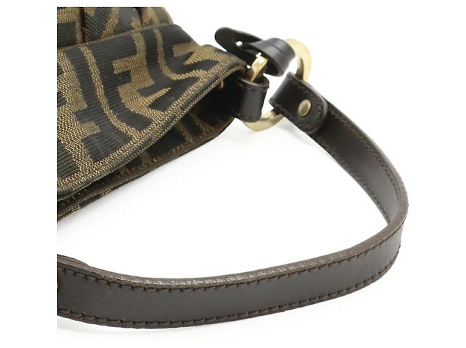 Fendi Handtasche Zucca Muster Braun Schwarz - Ansicht 6