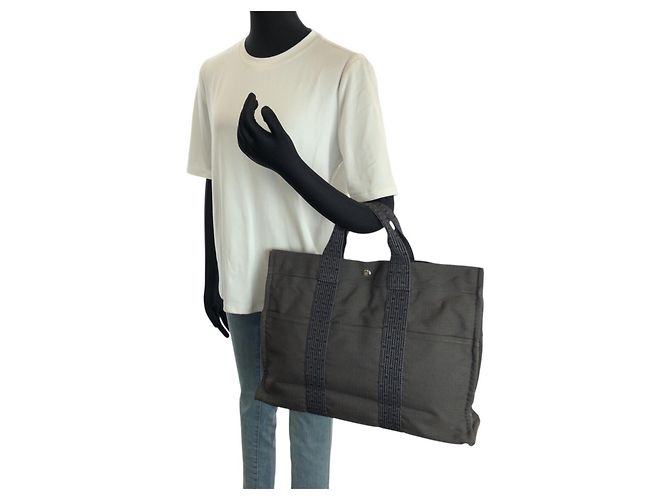 Hermès Borsa Tote HERMES Herline MM Marrone - vista 7