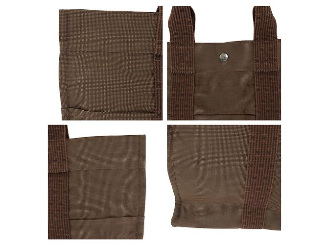 Hermès Borsa Tote Hermes Herline MM Marrone - vista 5